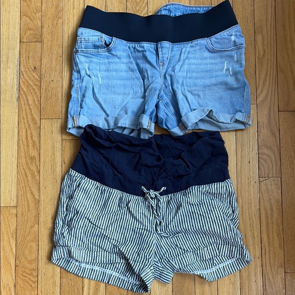 Old Navy Other - Blue Denim and Striped Shorts Set